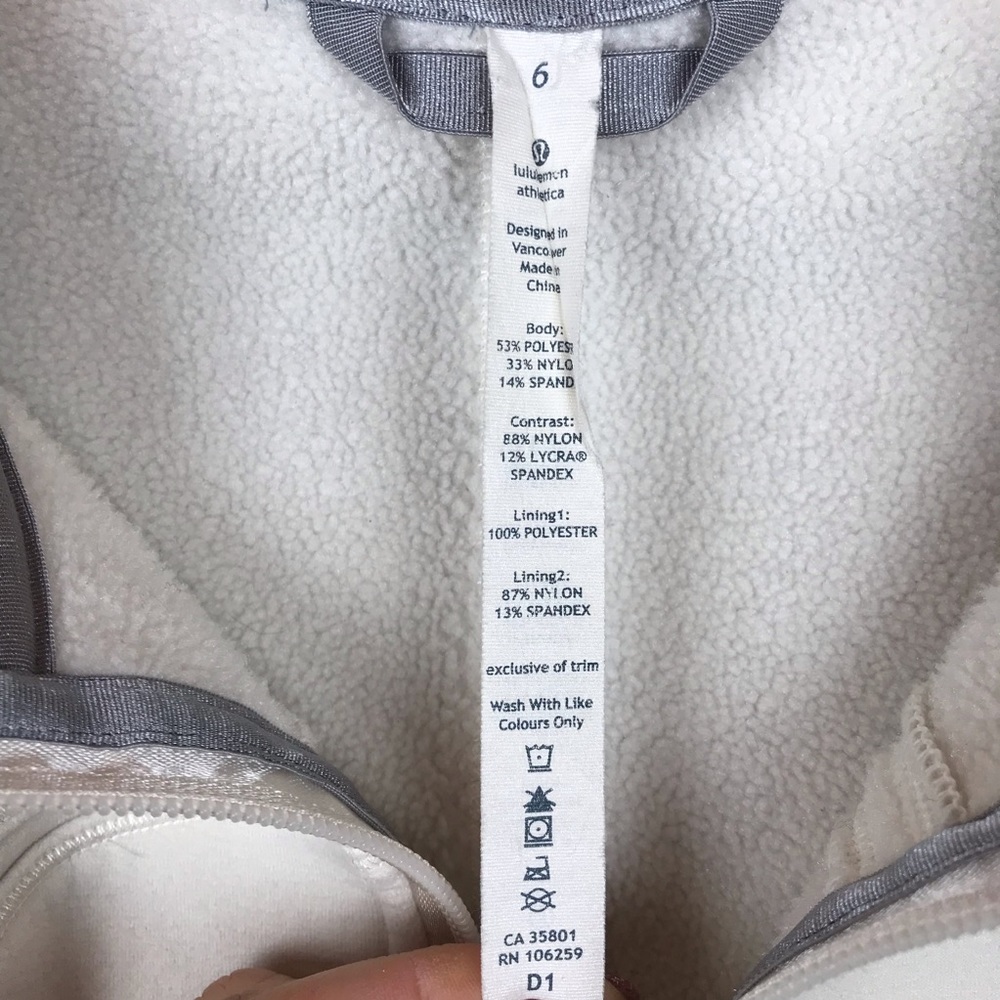 Lululemon cream & orange Scuba hoodie - Picture 8 of 8